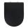 WENKO 24989100 - WC-istuinkansi EXCLUSIVE 36,5 x 45 cm, musta/hopea