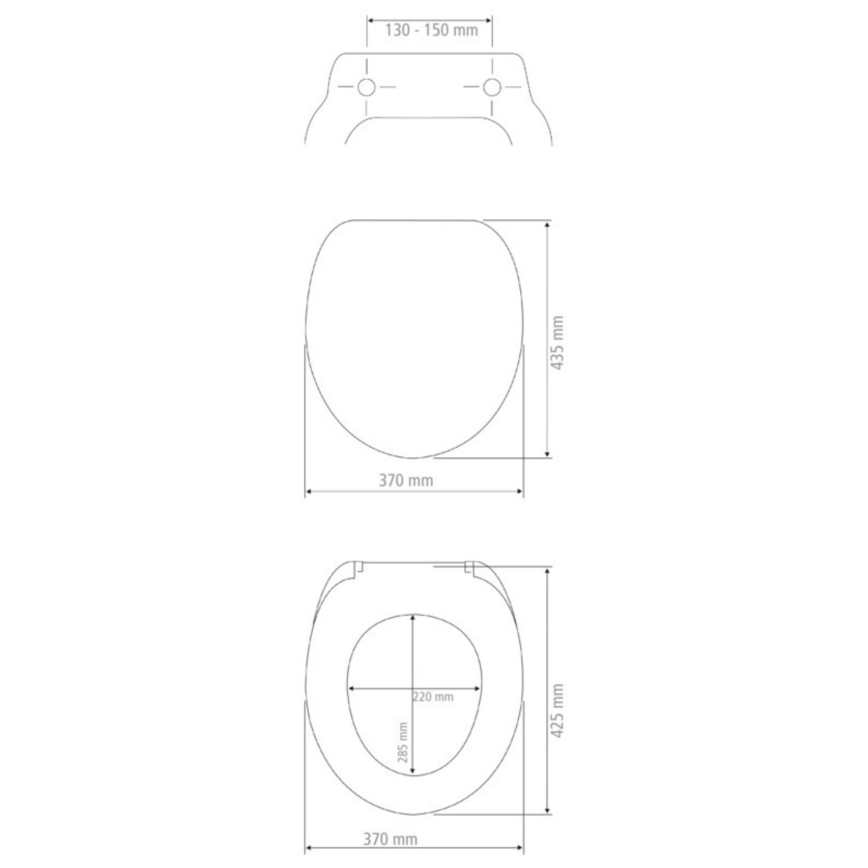 WENKO 25005100-WC-istuin SECURA 37x44 cm valkoinen/harmaa