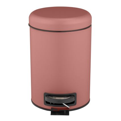 WENKO 25155100 - Roskakori LEMAN 17x25 cm vaaleanpunainen/musta