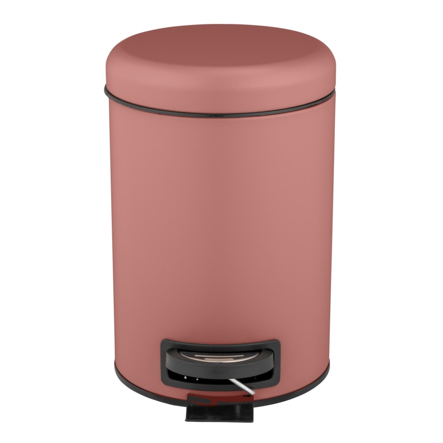 WENKO 25155100 - Roskakori LEMAN 17x25 cm vaaleanpunainen/musta