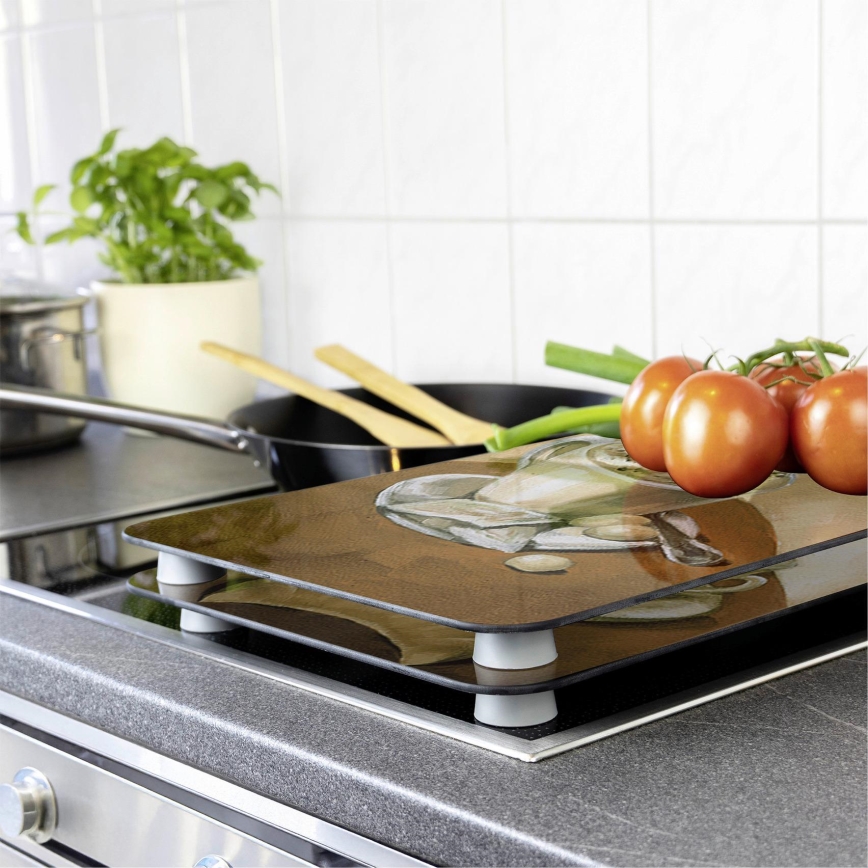 WENKO 2521280100 - Levykansi 52x30 cm monivärinen/harmaa/läpinäkyvä