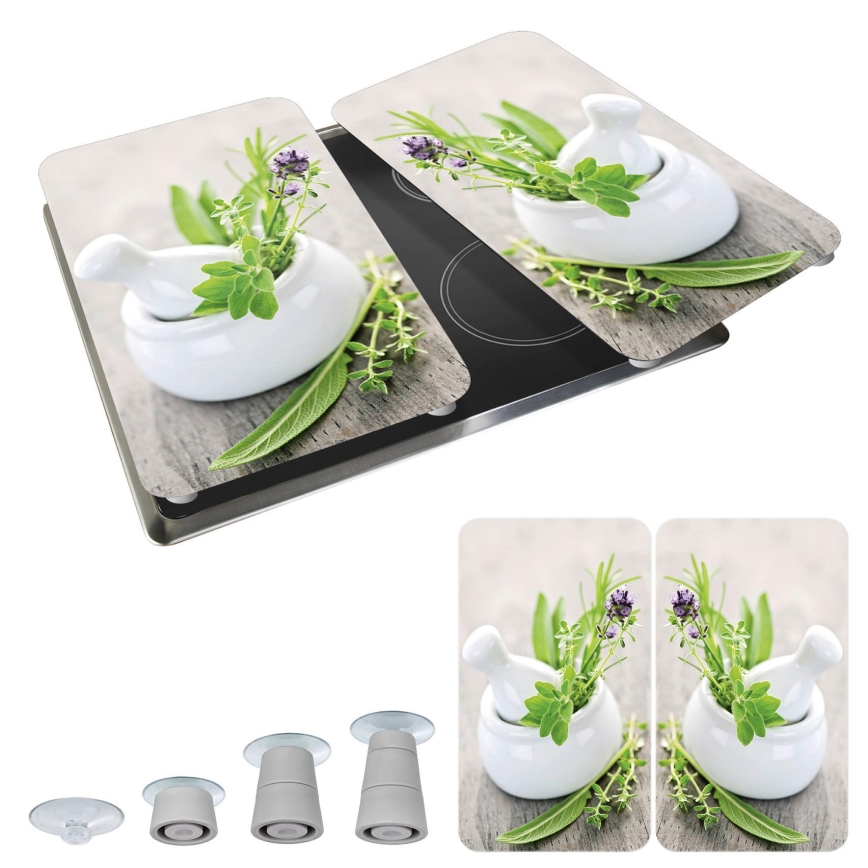 WENKO 2521420100 - Keittotason suojakansi 52x30 cm monivärinen/harmaa/läpinäkyvä