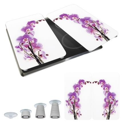 WENKO 2521433500 - Levynsuoja ABDECKPLATTE - kukka/kasvi 30x52 cm monivärinen