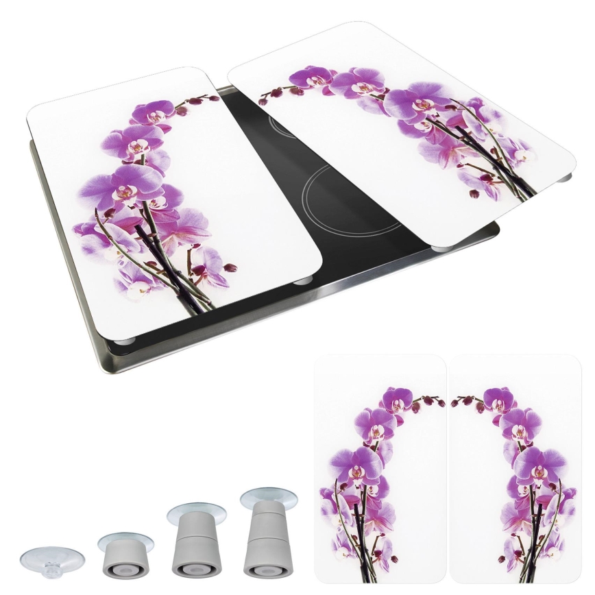 WENKO 2521433500 - Levynsuoja ABDECKPLATTE - kukka/kasvi 30x52 cm monivärinen