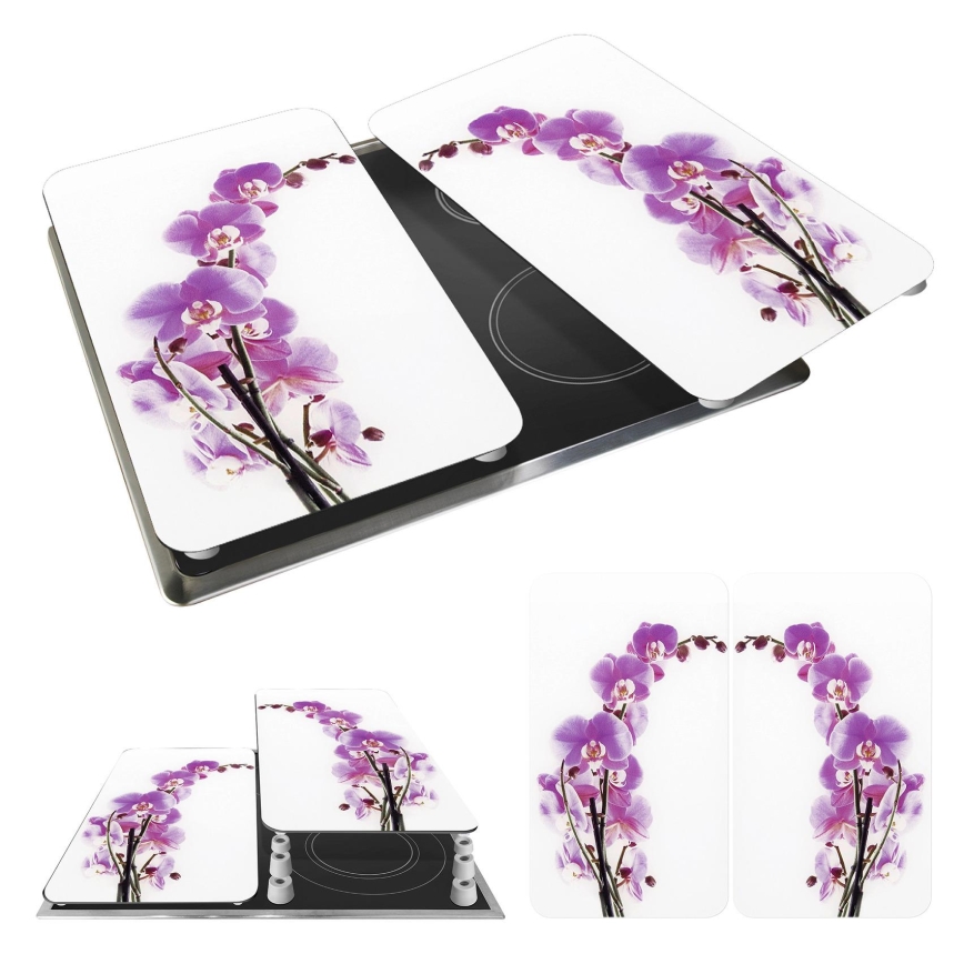 WENKO 2521433500 - Levynsuoja ABDECKPLATTE - kukka/kasvi 30x52 cm monivärinen