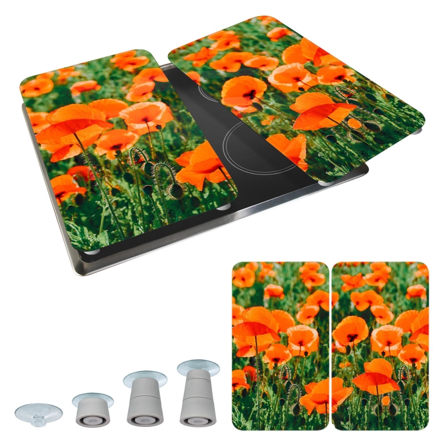 WENKO 2521434500 - Suojalevy ABDECKPLATTE - kukka/kasvi 30x52 cm, monivärinen