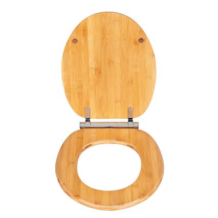 WENKO 25224100 - WC-istuin BAMBOUSA 34,5x40,5 cm ruskea/hopea