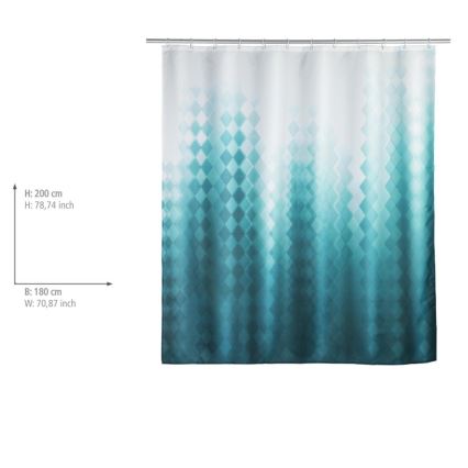 WENKO 25244100 - Monivärinen suihkuverho TULLIN 180x200 cm