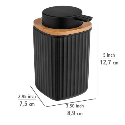 WENKO 25298100 - Saippuapumppu ROTELLO 8,9x12,7 cm musta/ruskea