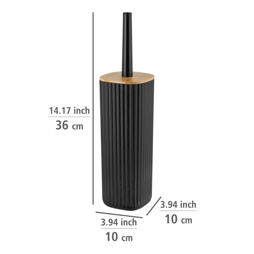 WENKO 25304100 - WC setti ROTELLO 10x36 cm musta/ruskea