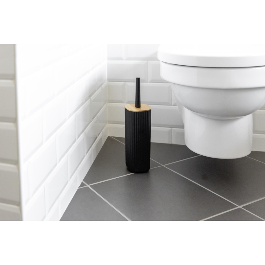 WENKO 25304100 - WC setti ROTELLO 10x36 cm musta/ruskea