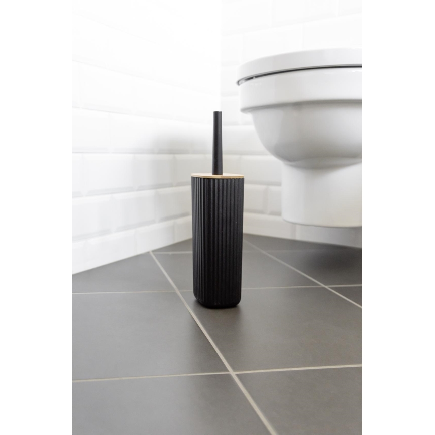 WENKO 25304100 - WC setti ROTELLO 10x36 cm musta/ruskea