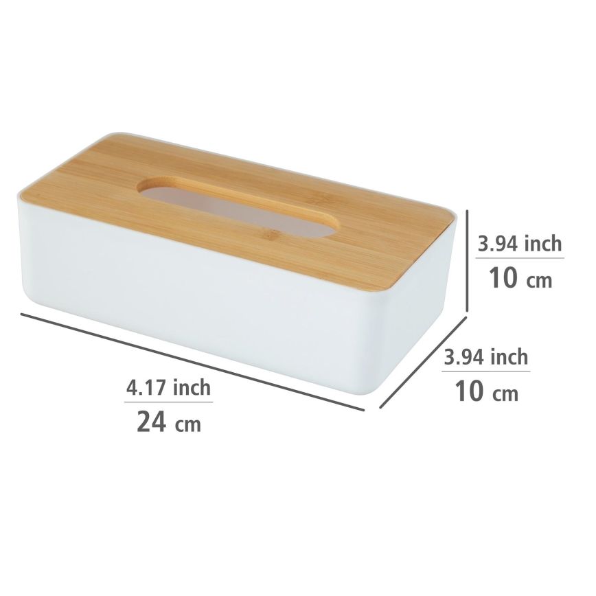 WENKO 25318100 - Kosmetiikkarasia ROTELLO 24x12,7 cm valkoinen/ruskea