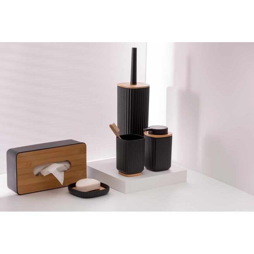 WENKO 25319100 - ROTELLO kosmetiikkalaatikko 24x12,7 cm musta/ruskea