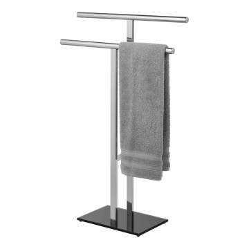 WENKO 25389100 - Pyyheteline LAVA 50x81,5 cm ruostumaton teräs/hopea/musta