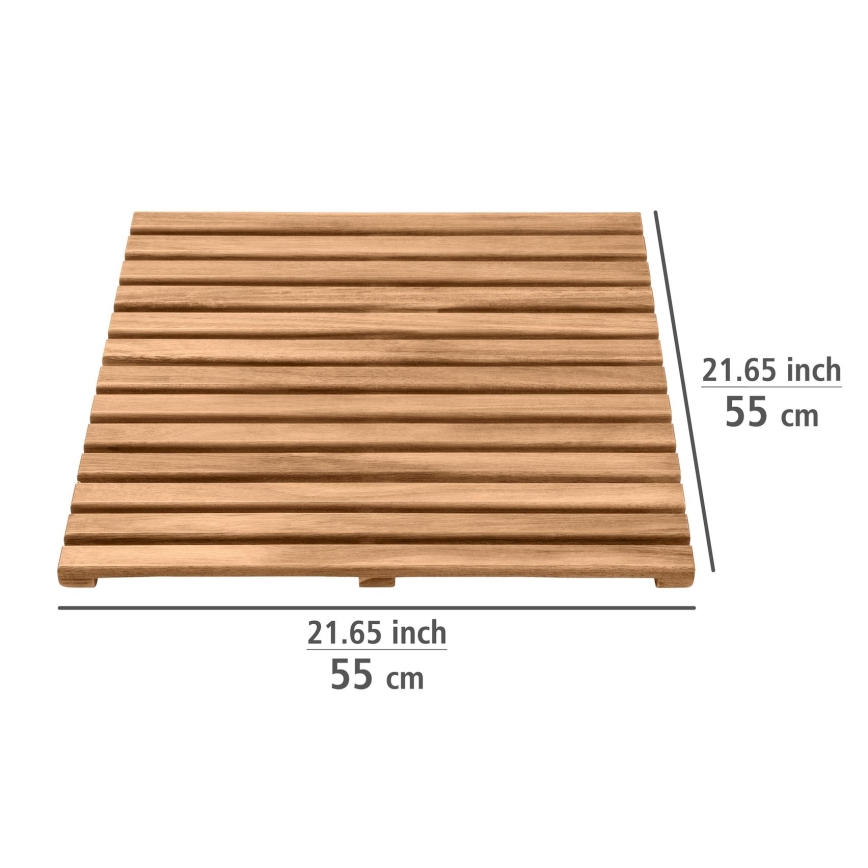 WENKO 25522100 - ACACIA-ovimatto 55x55 cm ruskea