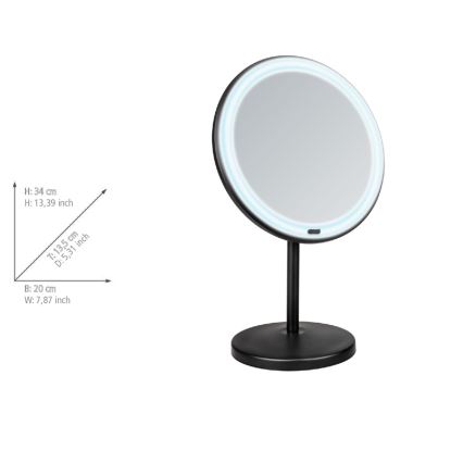 WENKO 25523100 - ONNO-peili 20x34 cm musta