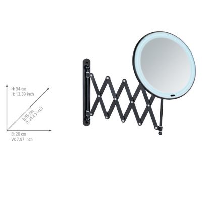 WENKO 25524100 - Peili BARONA 20x34 cm musta