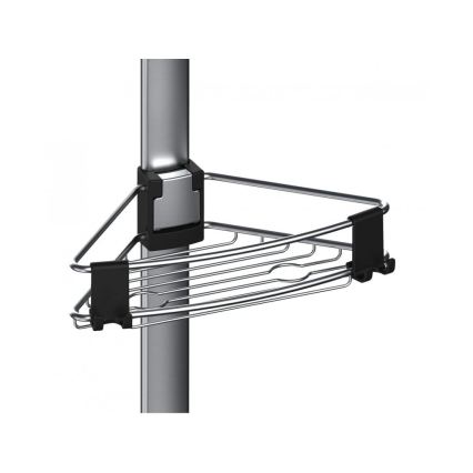 WENKO 25556100-Kulmahylly PURIO 35,5x280 cm hopea/harmaa