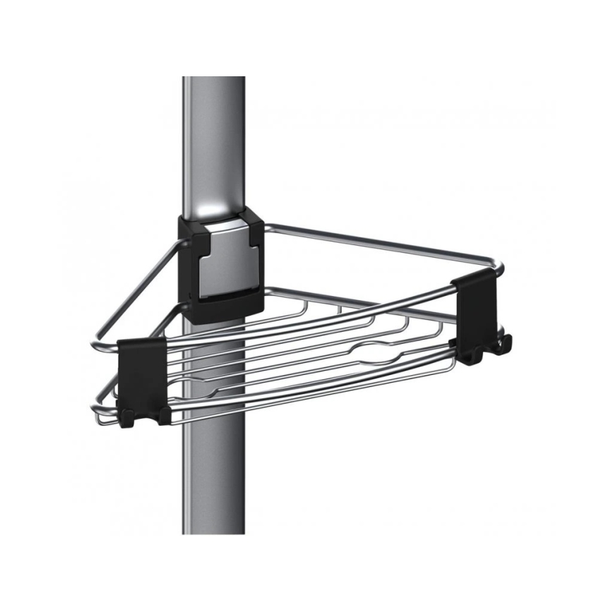 WENKO 25556100-Kulmahylly PURIO 35,5x280 cm hopea/harmaa