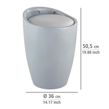 WENKO 25625100 - Jakkara CANDY 36x50,5 cm harmaa/musta