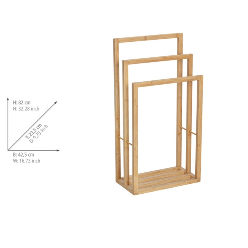 WENKO 25629100 - Pyyhejalusta BAMBUSA 42,5 x 82 cm ruskea