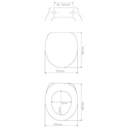 WENKO 25772100 - WC-istuinkansi BAMBUZA 37x44 cm musta/ruskea/kiiltävä kromi
