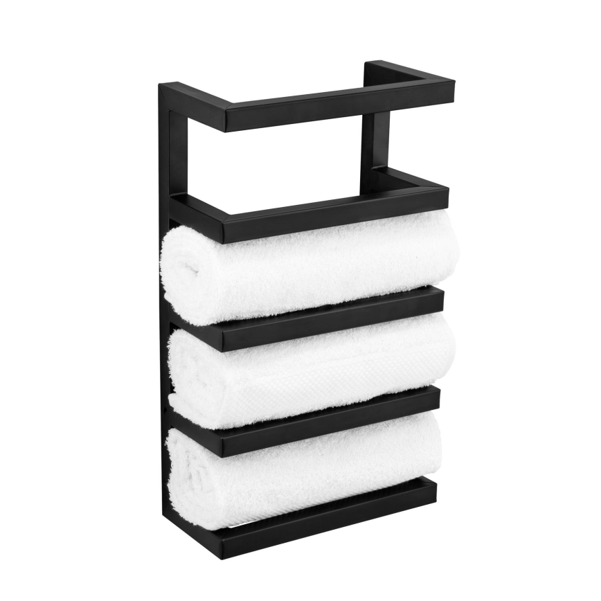 WENKO 25780100 - Pyyheteline FONDIRO 24 x 42 cm, musta