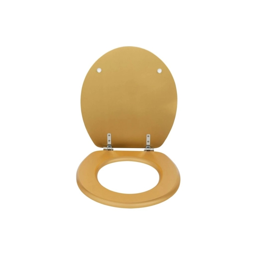 WENKO 26010100 - WC-istuimen kansi ALDENO 37x41 cm kultainen/hopeinen