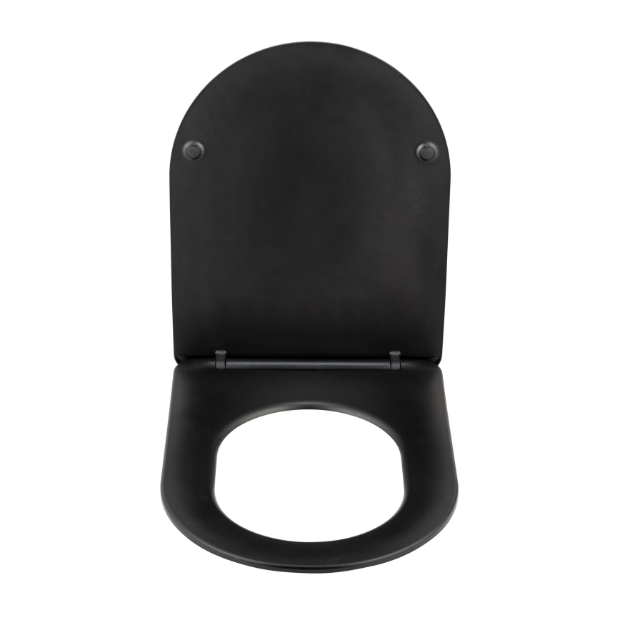 WENKO 26029100 - WC-istuinkansi GALATI 46x36 cm musta