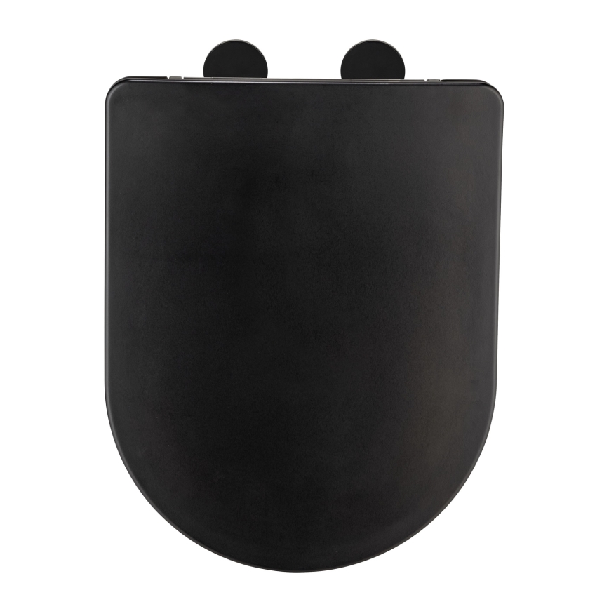 WENKO 26029100 - WC-istuinkansi GALATI 46x36 cm musta