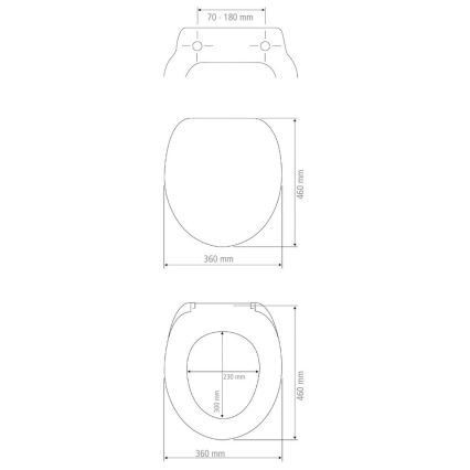 WENKO 26029100 - WC-istuinkansi GALATI 46x36 cm musta