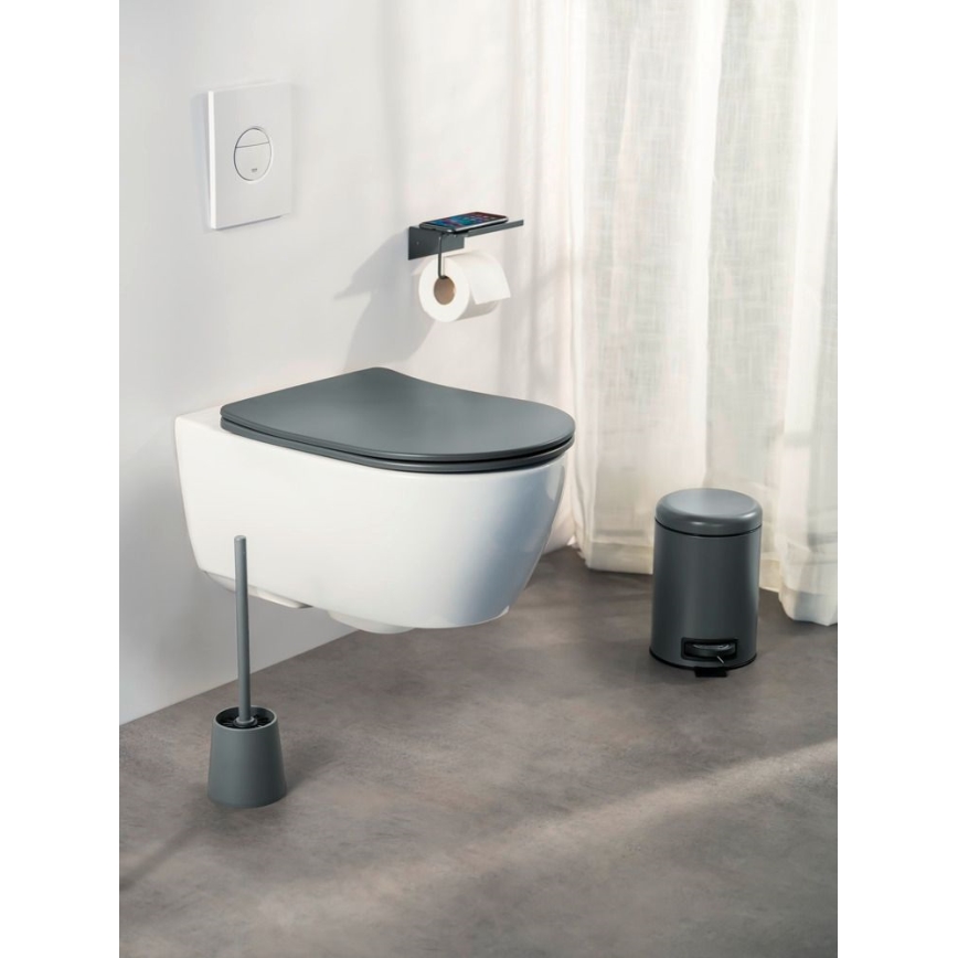 WENKO 26030100 - WC-istuin GALATI 46x36 cm antrasiitti