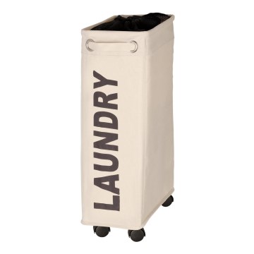 WENKO 3450113100 - Pyykkikori CORNO 18,5x60 cm beige/musta