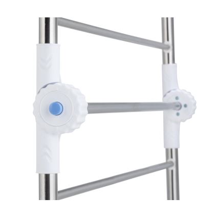 WENKO 3772020100 - Kuivausteline PROFI 65 x 150 cm ruostumaton teräs/hopea/valkoinen