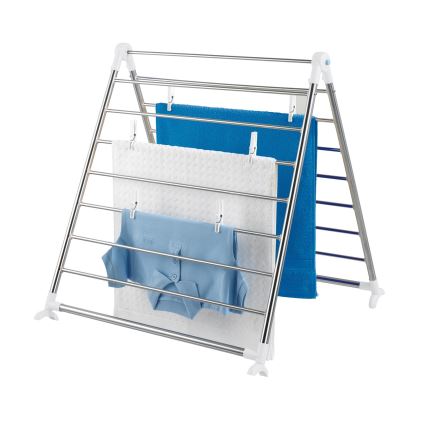 WENKO 3772020100 - Kuivausteline PROFI 65 x 150 cm ruostumaton teräs/hopea/valkoinen