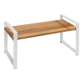 WENKO 53027100 - LOUISA-hylly 40x20 cm valkoinen/ruskea