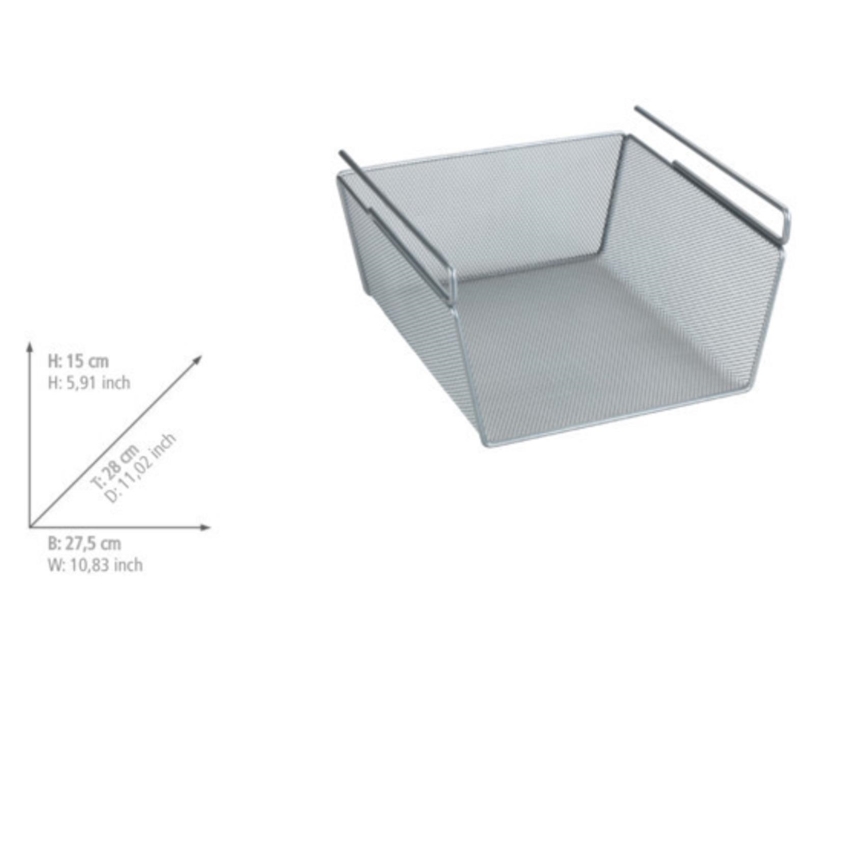 WENKO 53142100 - Kori 27,5 x 28 cm, hopeanvärinen