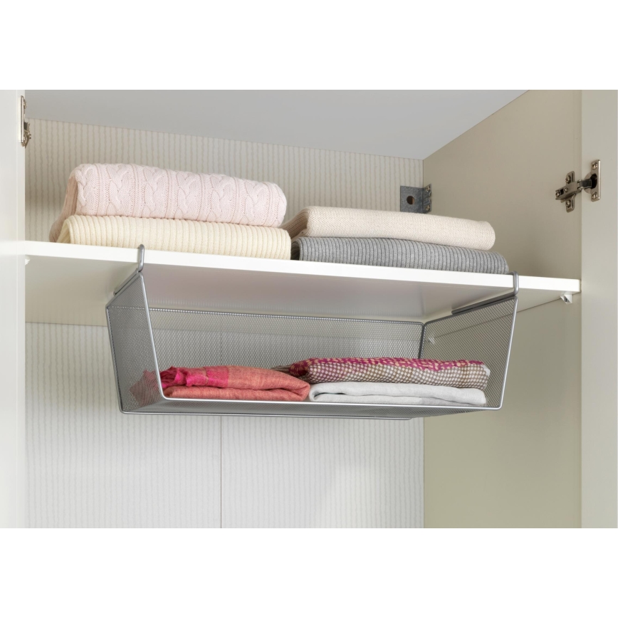 WENKO 53143100 - Hopeinen kori 49 x 28 cm