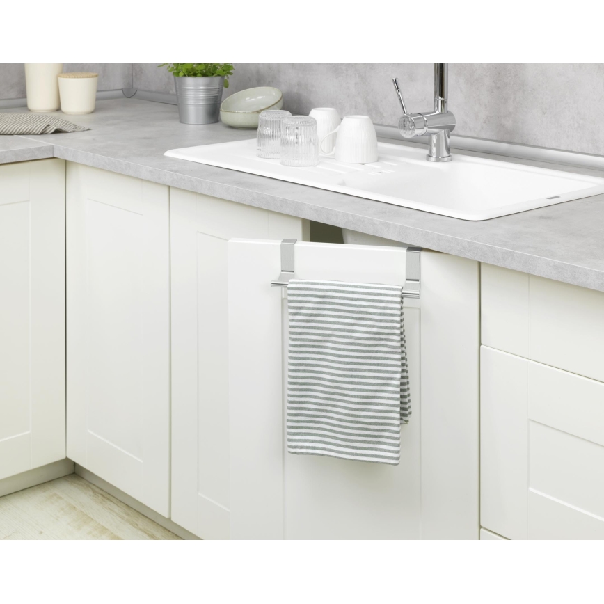 WENKO 53245100 - Pyyheteline TELESCOPE 7x6 cm hopea/musta