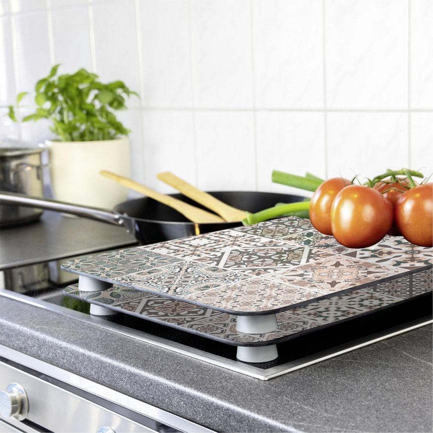 WENKO 53904100 - Keittotason suojakansi 30x52 cm monivärinen/harmaa/läpinäkyvä