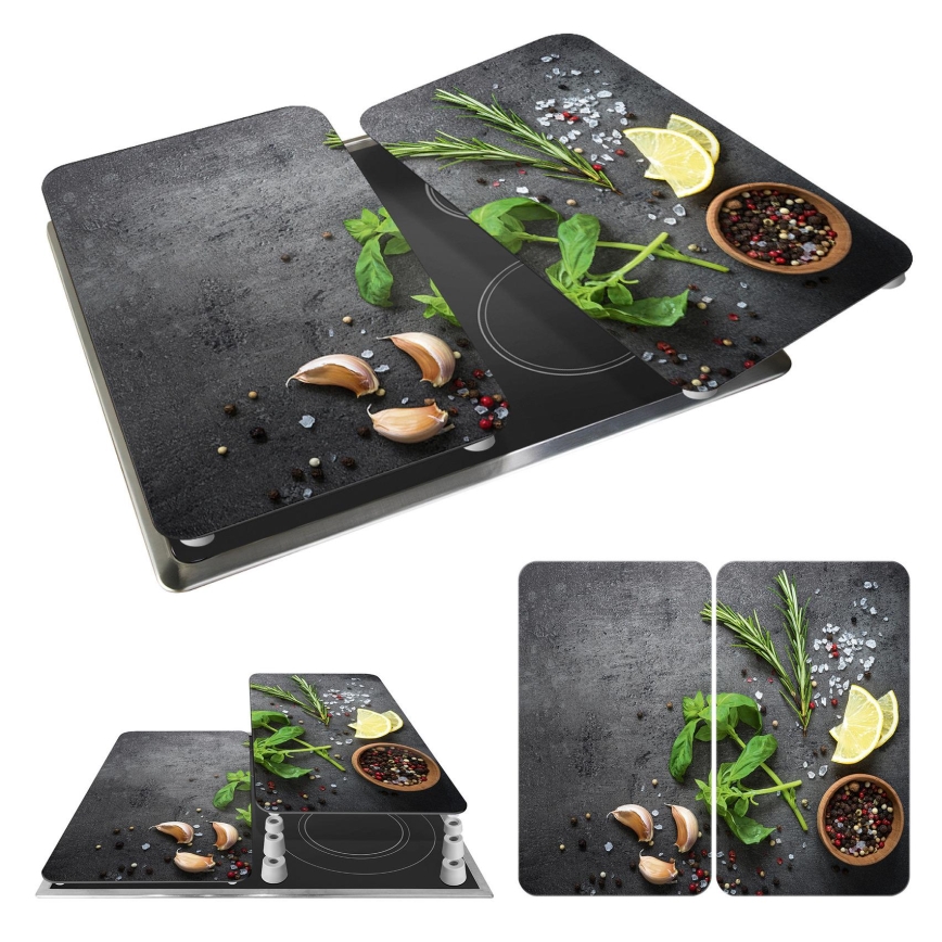 WENKO 53907100 - Keittotason suojakansi 30x52 cm monivärinen/harmaa/läpinäkyvä