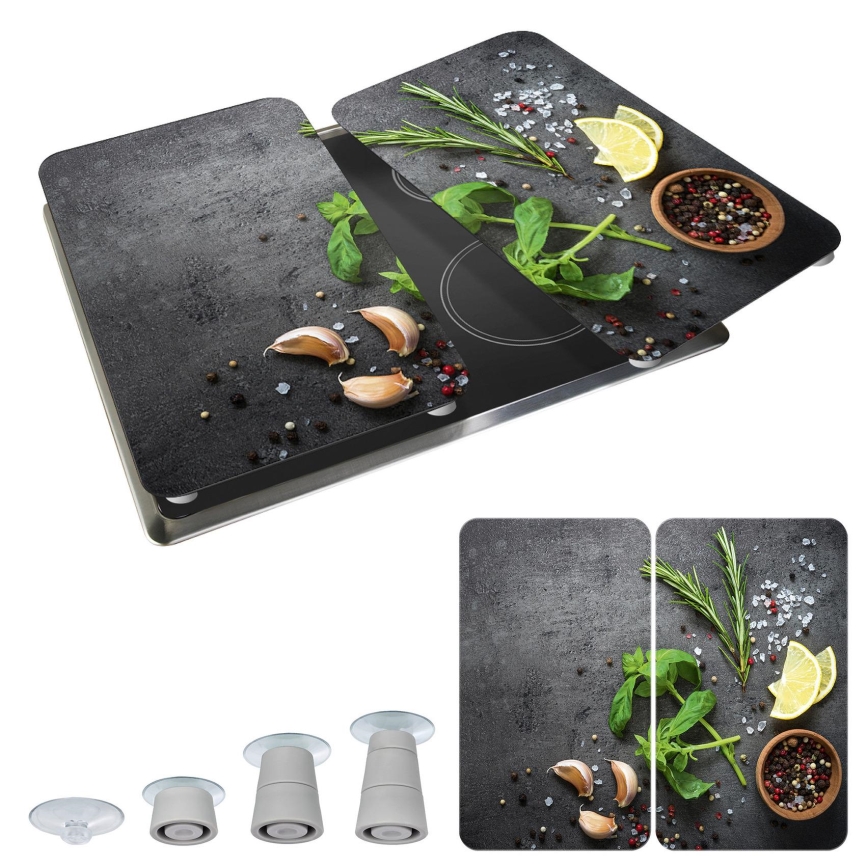 WENKO 53907100 - Keittotason suojakansi 30x52 cm monivärinen/harmaa/läpinäkyvä