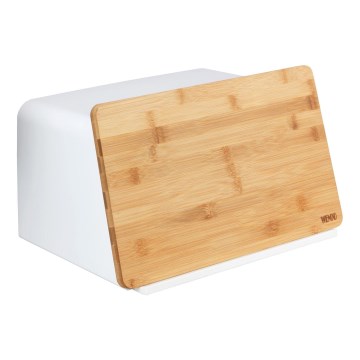 WENKO 54099100 - KUBO-leipälaatikko 35x26,5 cm valkoinen/ruskea