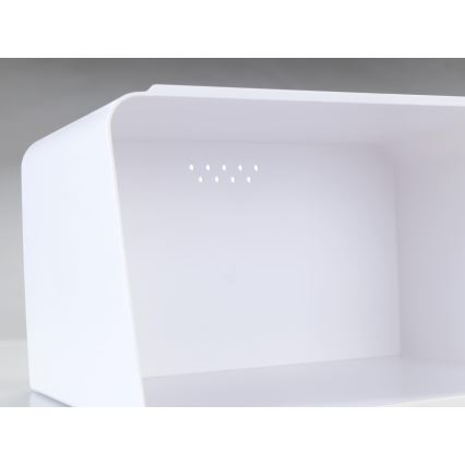 WENKO 54099100 - KUBO-leipälaatikko 35x26,5 cm valkoinen/ruskea