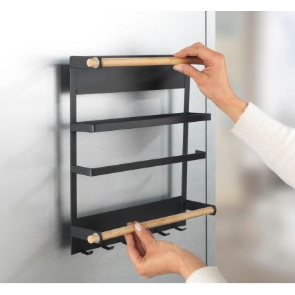 WENKO 54114100 - Organisaattori MAGNA 33x34 cm musta/ruskea