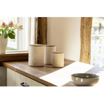 WENKO 54222100 - MAYA-säilytyslaatikko 13 x 17 cm, valkoinen/ruskea