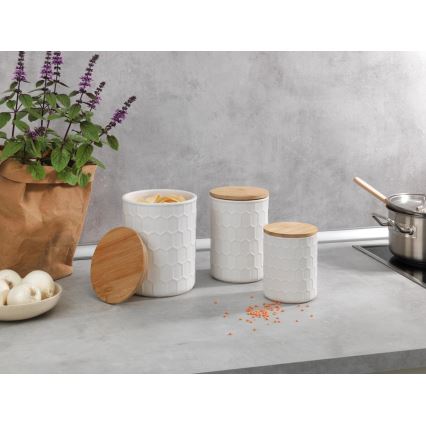 WENKO 54222100 - MAYA-säilytyslaatikko 13 x 17 cm, valkoinen/ruskea