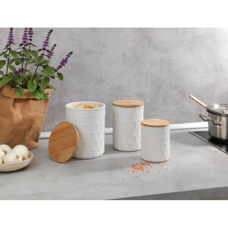 WENKO 54222100 - MAYA-säilytyslaatikko 13 x 17 cm, valkoinen/ruskea