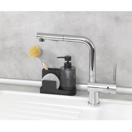 WENKO 54654100 - PINA-järjestäjä 16x17 cm musta